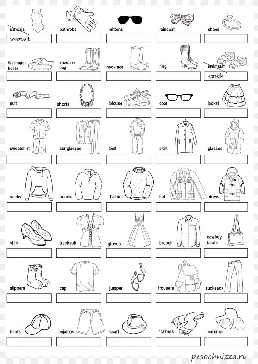 English Coloring Book Game Clothing Exercise, PNG, 2000x2829px, English, Area, Black And White, Clothing, Coloring Book Download Free