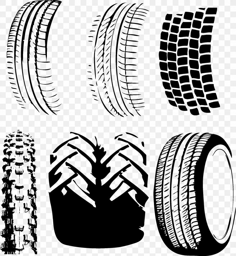 Car Tire Computer File, PNG, 2244x2433px, Footprint, Auto Part, Automotive Tire, Automotive Wheel System, Black And White Download Free