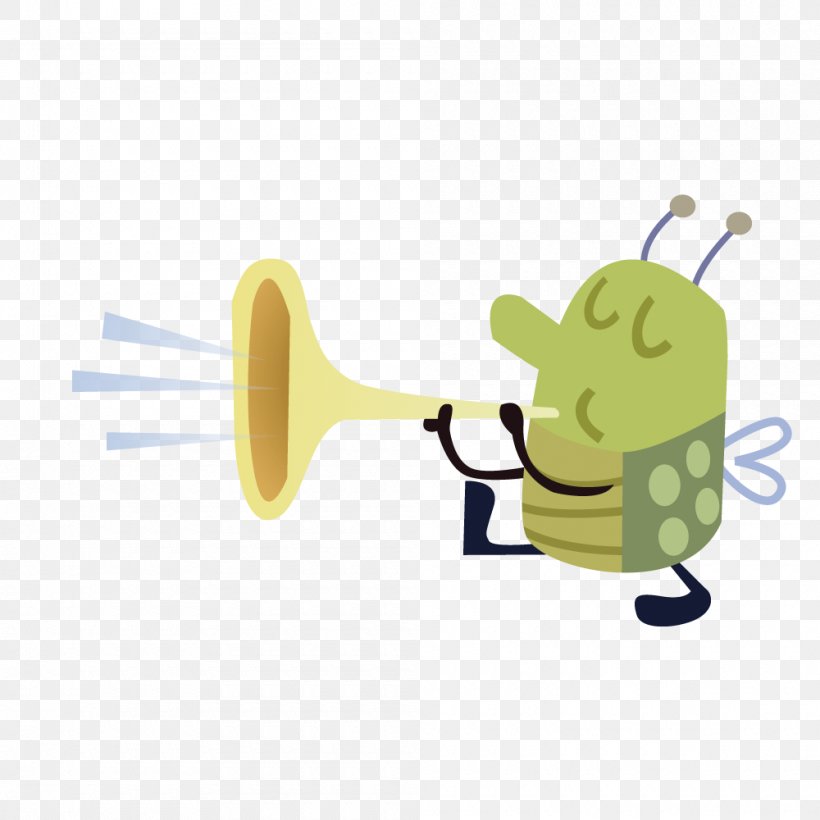 Cartoon Trumpet Animation, PNG, 1000x1000px, Watercolor, Cartoon, Flower, Frame, Heart Download Free