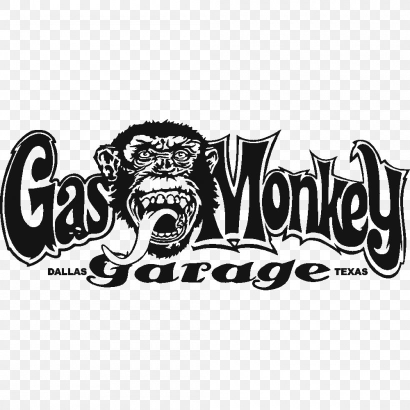 Gas Monkey Bar N' Grill Gas Monkey Garage Chevrolet Vector Graphics Logo, PNG, 1000x1000px, Gas Monkey Garage, Black, Black And White, Brand, Business Download Free