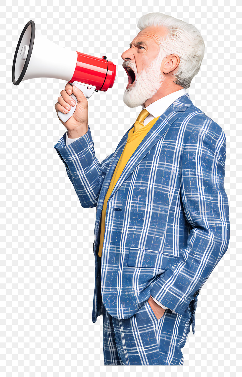 Businessman With Megaphone - Man With Megaphone PNG