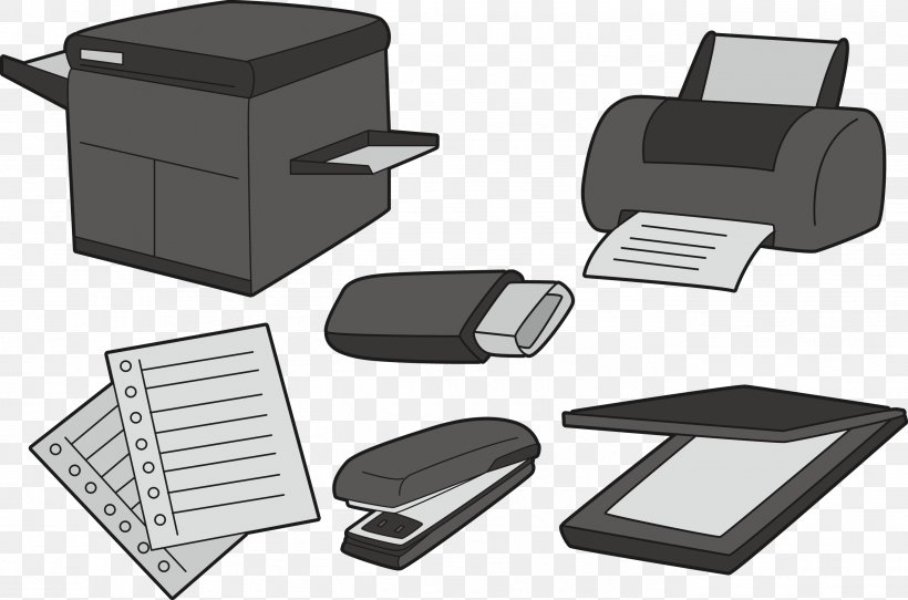 Printer Euclidean Vector Office, PNG, 2729x1805px, Printer, Fax, Furniture, Office, Photocopier Download Free