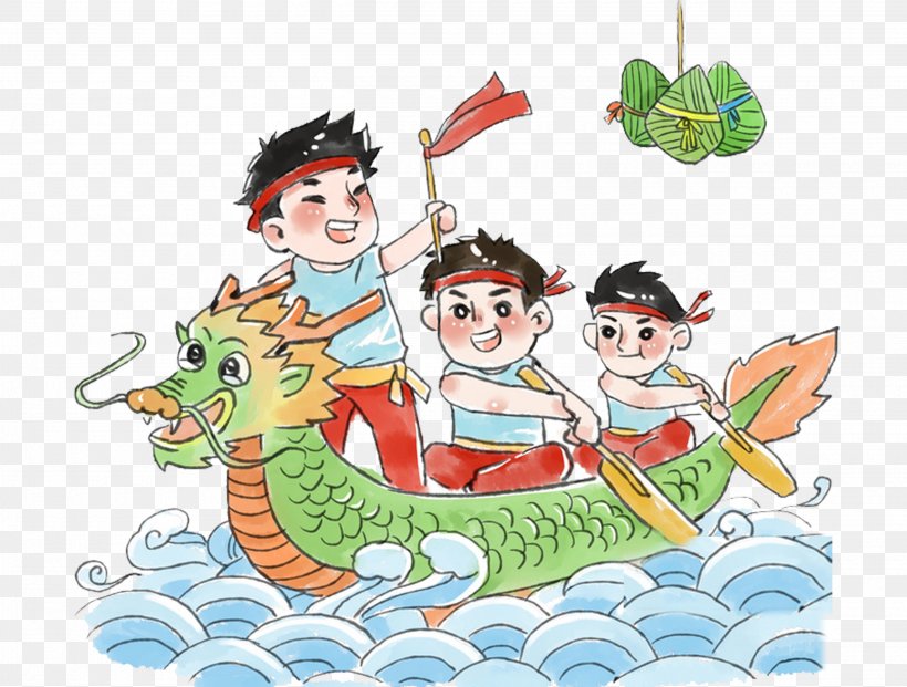 Zongzi Dragon Boat Festival Illustration, PNG, 2640x2000px, Zongzi, Animation, Art, Bateaudragon, Cartoon Download Free