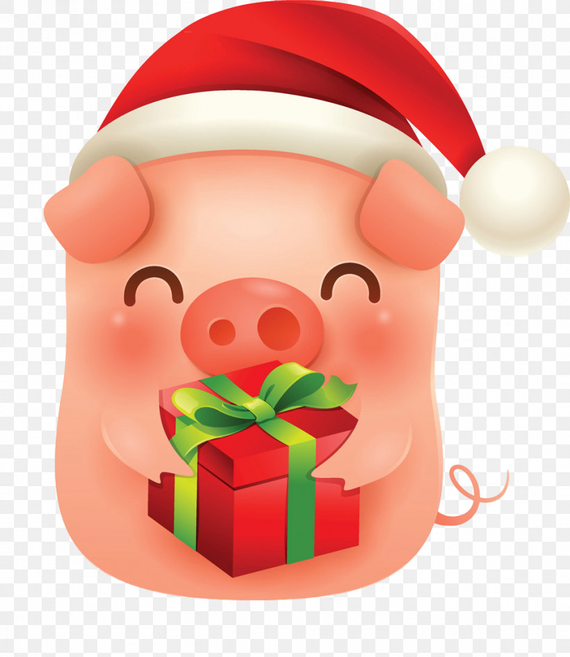Merry Christmas Pig Cute Pig, PNG, 953x1100px, Merry Christmas Pig, Cartoon, Christmas, Cute Pig, Santa Claus Download Free