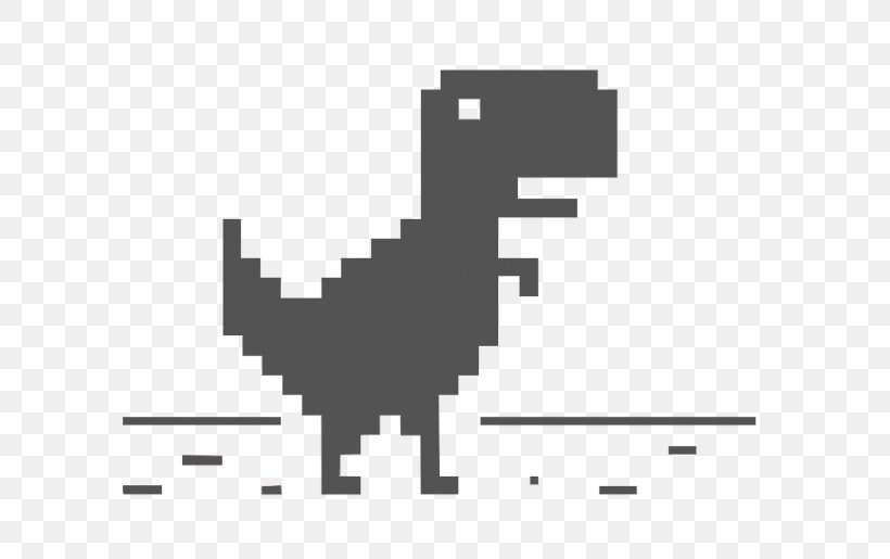 Tyrannosaurus Dino T-Rex Google Chrome Jumping Dinosaur, PNG, 700x515px, Tyrannosaurus, Android, Black, Black And White, Brand Download Free