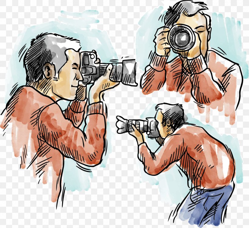 Photographer Watercolor Painting Photography, PNG, 1207x1104px, Photographer, Aggression, Analog Photography, Arm, Art Download Free