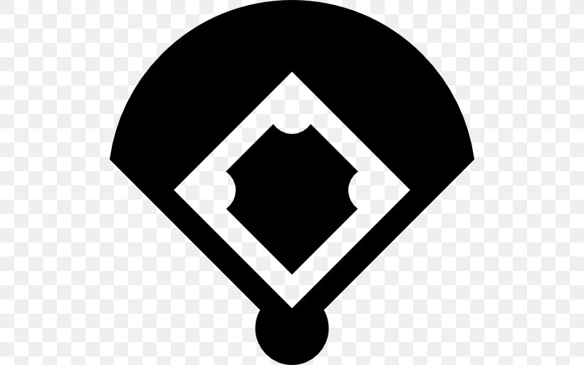 Softball Diamond, PNG, 512x512px, Baseball, Baseball Field, Black, Black And White, Brand Download Free