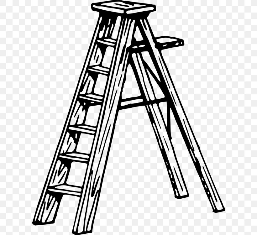 Ladder Cartoon, PNG, 616x750px, Drawing, Blackandwhite, Cartoon, Coloring Book, Escabeau Download Free