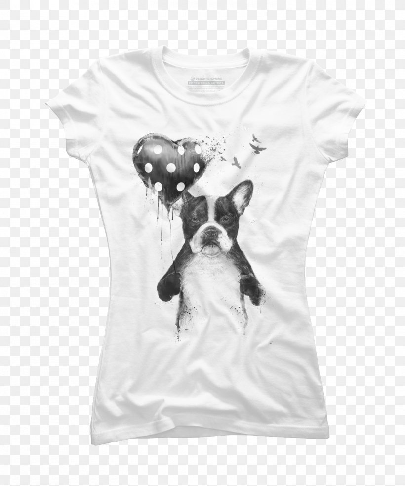 T-shirt Sleeve Design By Humans Designer, PNG, 1500x1800px, Tshirt, Black, Boston Terrier, Carnivoran, Casual Download Free
