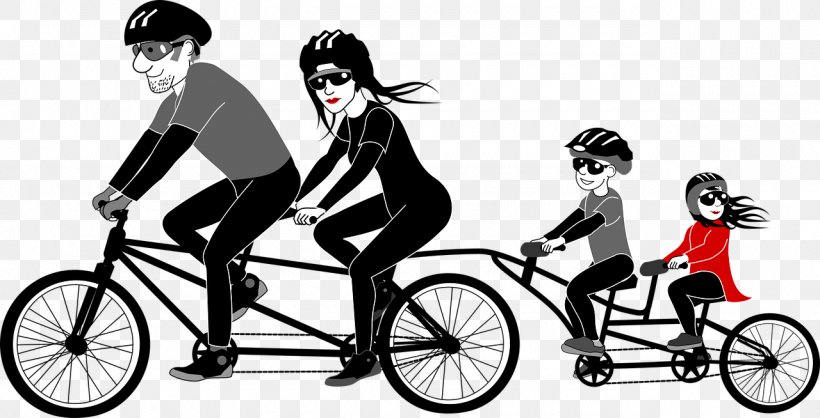 Tandem Bicycle Family Cycling Clip Art, PNG, 1280x654px, Bicycle, Bicycle Accessory, Bicycle Drivetrain Part, Bicycle Frame, Bicycle Part Download Free