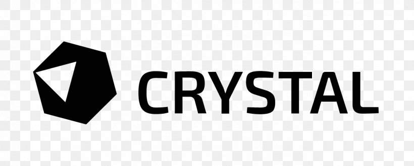 Crystal Programming Language Ruby Computer Programming, PNG, 1368x552px, Crystal, Area, Black, Black And White, Brand Download Free
