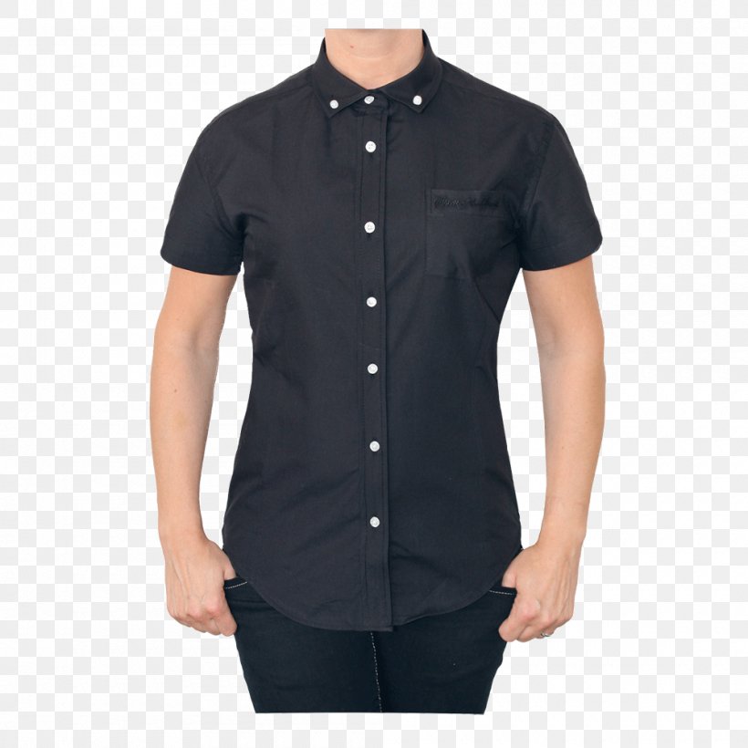 T-shirt Polo Shirt Hoodie Piqué, PNG, 1000x1000px, Tshirt, Black, Button, Clothing, Collar Download Free