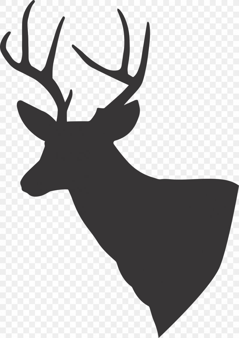 White-tailed Deer Reindeer Moose Elk, PNG, 1361x1920px, Deer, Antler, Black And White, Deer Hunting, Drawing Download Free