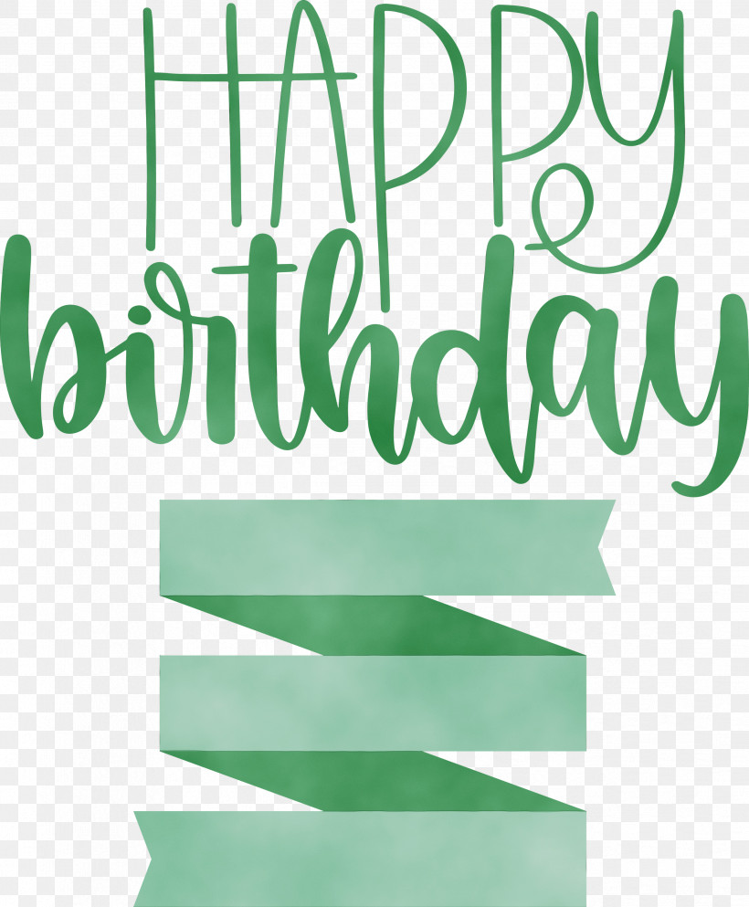 Logo Font Green Line Meter, PNG, 2476x3000px, Happy Birthday, Geometry, Green, Line, Logo Download Free