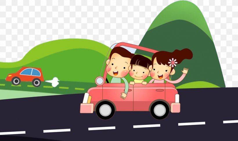 Cartoon Child Illustration, PNG, 1024x609px, Cartoon, Art, Car, Child, Family Download Free