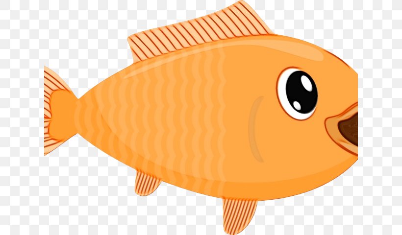 Orange, PNG, 640x480px, Watercolor, Cartoon, Fish, Fish Products, Goldfish Download Free