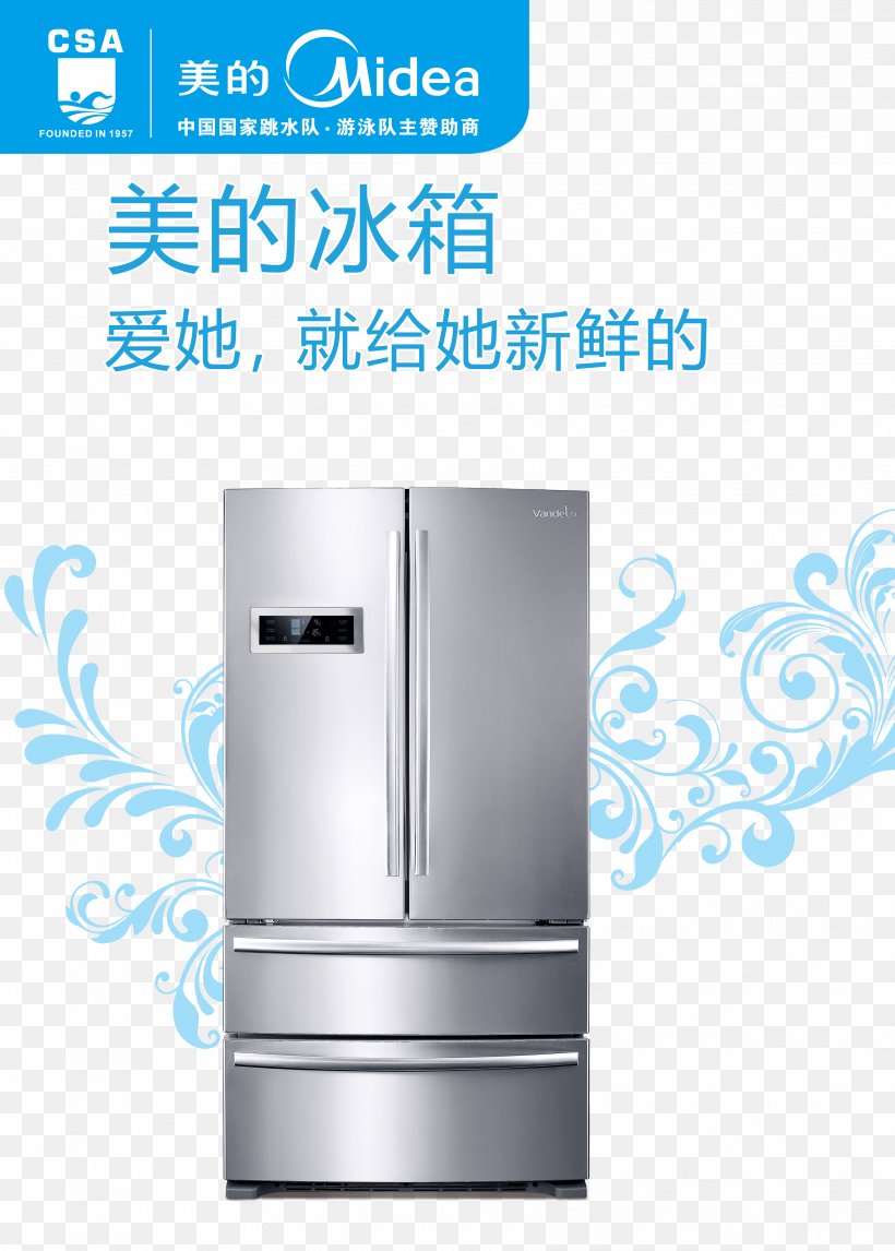 Refrigerator Midea Auto-defrost Home Appliance, PNG, 3443x4815px, Refrigerator, Autodefrost, Brand, Home Appliance, Kitchen Download Free