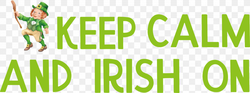 Saint Patrick Patricks Day Keep Calm And Irish, PNG, 3000x1124px, Saint Patrick, Behavior, Grasses, Green, Happiness Download Free