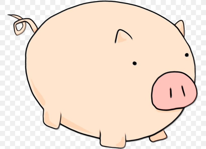 Piggy Bank, PNG, 761x592px, Watercolor, Boar, Cartoon, Domestic Pig, Livestock Download Free