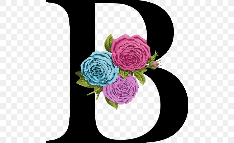 Garden Roses Letter Floral Design Logo Font, PNG, 500x500px, Garden Roses, Art, Calligraphy, Cut Flowers, Dafont Download Free