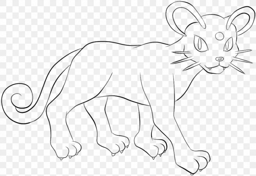 Lion Line Art Persian Meowth Coloring Book, PNG, 900x621px, Lion, Animal Figure, Artwork, Big Cats, Black Download Free
