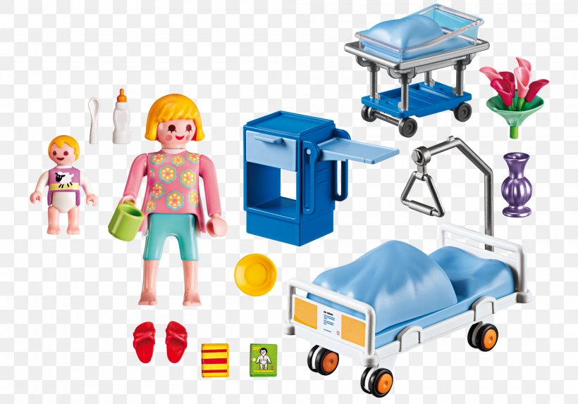 Playmobil Maternity Room Playmobil 6657 City Life Furnished Children's Hospital Toy, PNG, 2000x1400px, Playmobil, Child, Infant, Plastic, Play Download Free