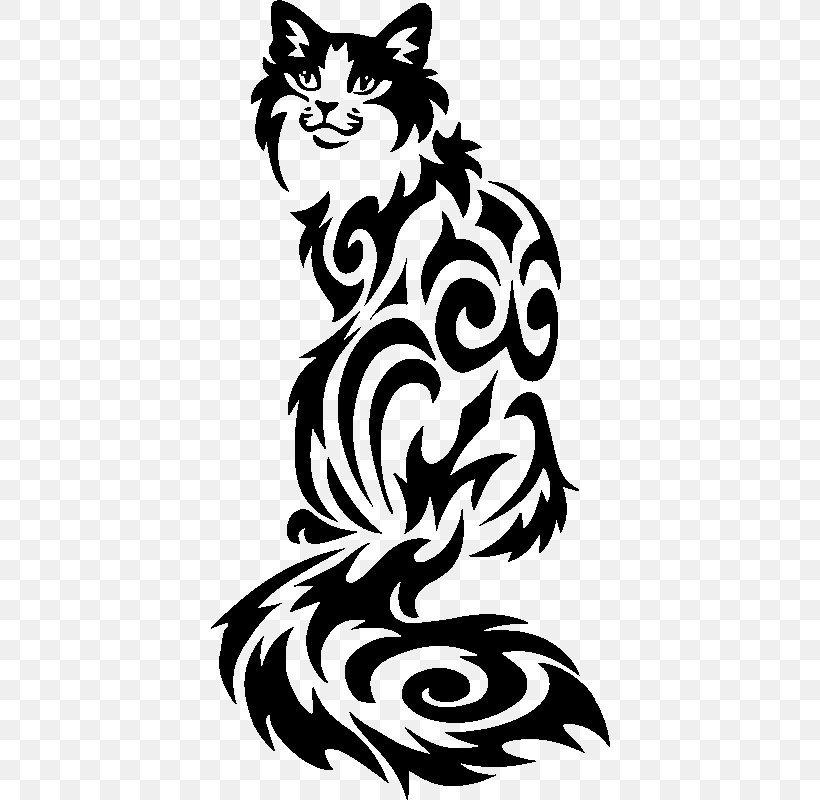 Domestic Short-haired Cat Kitten Symbol Domestic Long-haired Cat, PNG, 800x800px, Cat, Art, Black, Black And White, Carnivoran Download Free