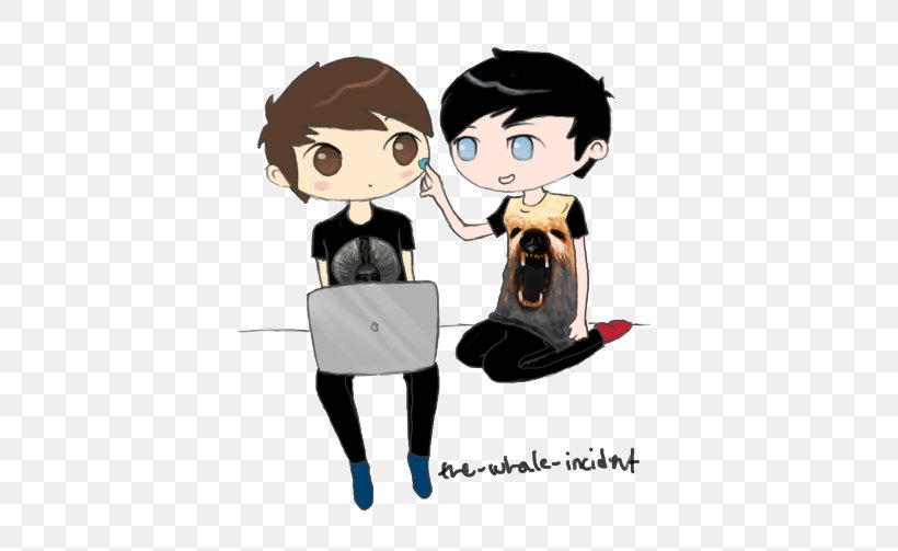 Dan And Phil Fan Art Drawing, PNG, 500x503px, Watercolor, Cartoon, Flower, Frame, Heart Download Free