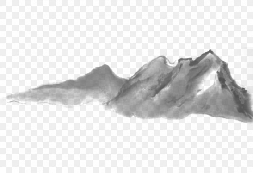 Ink Wash Painting Shan Shui Download, PNG, 1290x883px, Ink Wash Painting, Black And White, Chinese Painting, Chinoiserie, Ink Brush Download Free