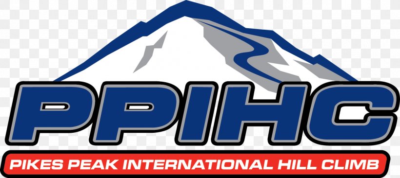 Pikes Peak International Hill Climb Hillclimbing Logo HPD, PNG, 1355x606px, Pikes Peak, Area, Blue, Brand, Electric Blue Download Free