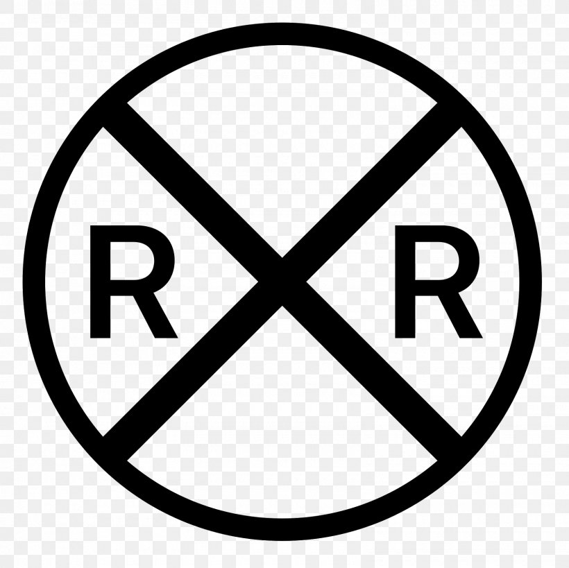 Rail Transport Level Crossing Crossbuck Train Traffic Sign, PNG, 1600x1600px, Rail Transport, Area, Black, Black And White, Brand Download Free