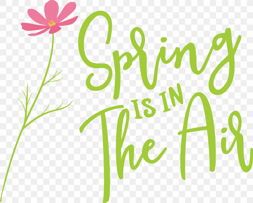 Spring Spring Is In The Air, PNG, 3000x2412px, Spring, Floral Design, Green, Leaf, Line Download Free