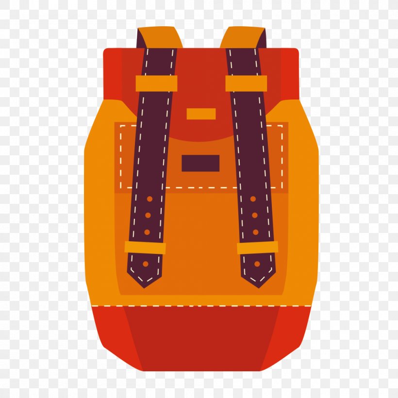Backpack Euclidean Vector, PNG, 1000x1000px, Backpack, Braces, Orange, Pattern, Product Design Download Free