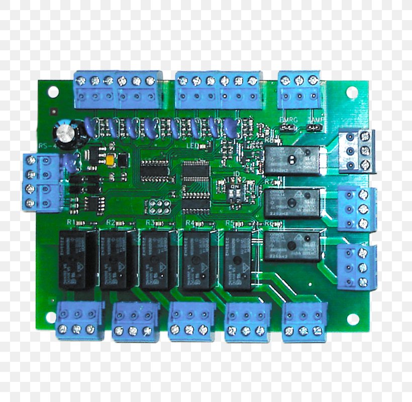 Microcontroller System Computer Hardware Access Control Network Cards & Adapters, PNG, 800x800px, Microcontroller, Access Control, Capacitor, Circuit Component, Circuit Prototyping Download Free
