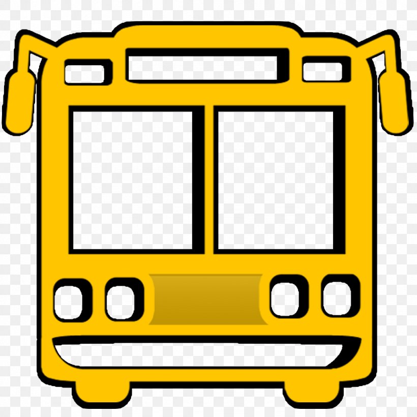 Bus Line Font, PNG, 1024x1024px, Bus, Area, Rectangle, Text, Yellow Download Free