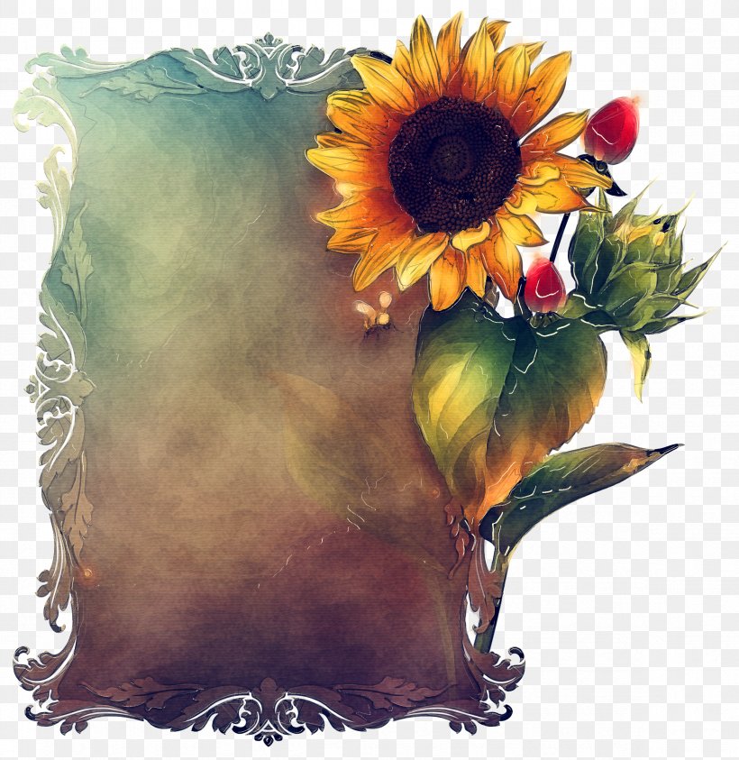 Floral Design, PNG, 2352x2420px, Common Sunflower, Artifact, Cut Flowers, Daisy Family, Floral Design Download Free