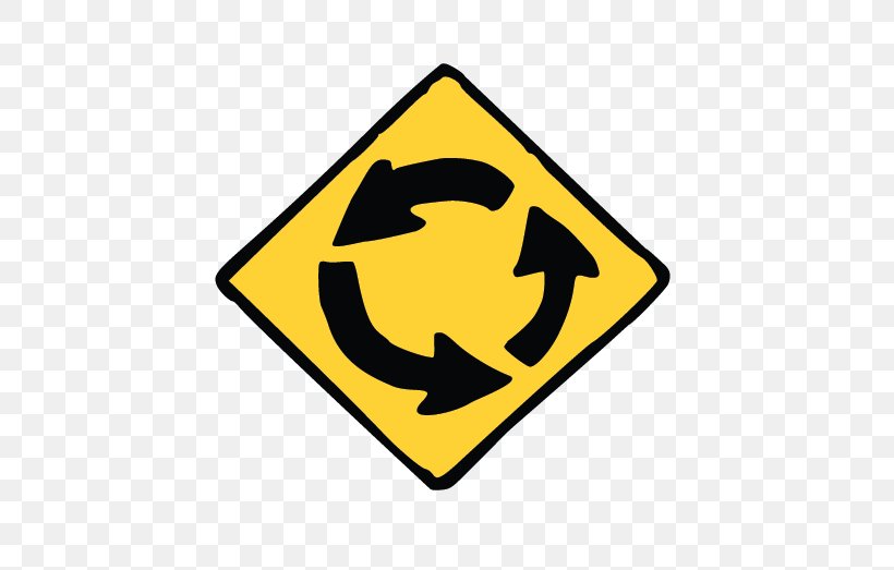 Traffic Sign Roundabout Traffic Circle Manual On Uniform Traffic Control Devices Warning Sign, PNG, 539x523px, Traffic Sign, Area, Driving, Intersection, Lane Download Free