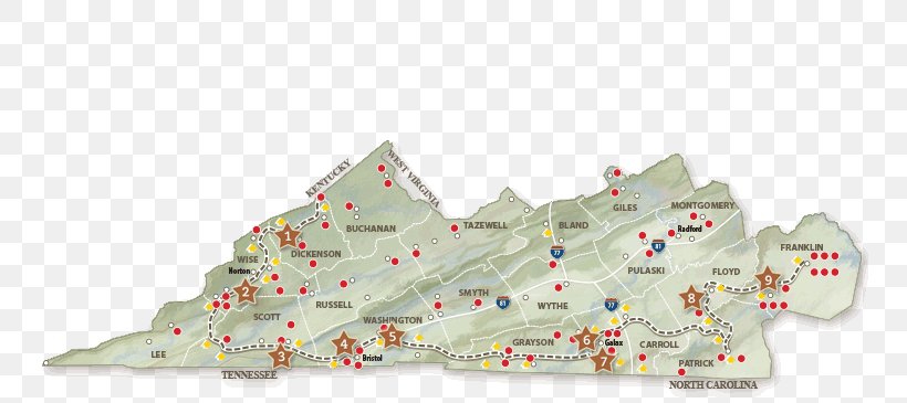 Southwest Virginia Crooked Road, Virginia Galax, Virginia, PNG, 750x365px, Southwest Virginia, Abingdon, Blue Ridge Mountains, Galax Virginia, Map Download Free