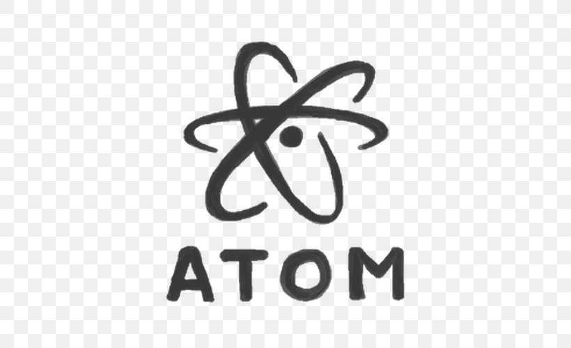 Atom Text Editor Source Code Editor Sublime Text, PNG, 500x500px, Atom, Black And White, Brackets, Brand, Emacs Download Free