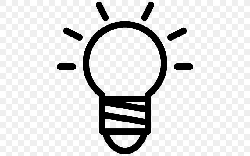 IDEA, PNG, 512x512px, Symbol, Black And White, Idea, Incandescent Light Bulb Download Free
