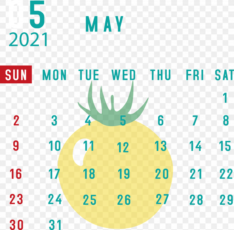 May 2021 Printable Calendar May 2021 Calendar, PNG, 3000x2939px, May 2021 Printable Calendar, Aqua M, Diagram, Geometry, Green Download Free