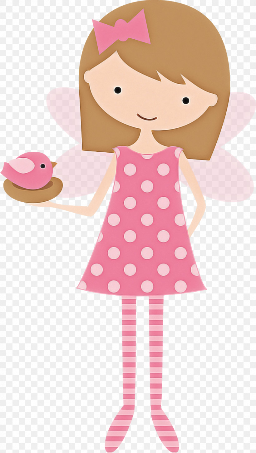 Polka Dot, PNG, 904x1600px, Pink, Brown Hair, Cartoon, Doll, Polka Dot Download Free