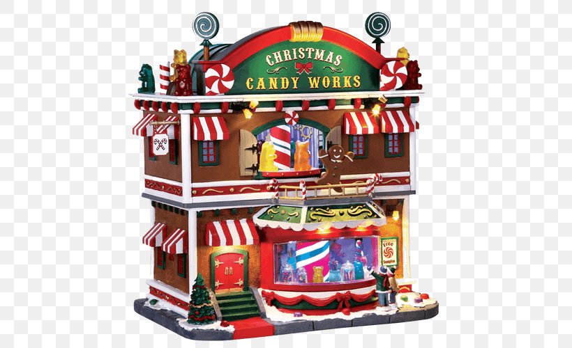 Christmas Village Candy Gummy Bear Lollipop, PNG, 500x500px, Christmas Village, Candy, Christmas, Christmas Decoration, Christmas Ornament Download Free