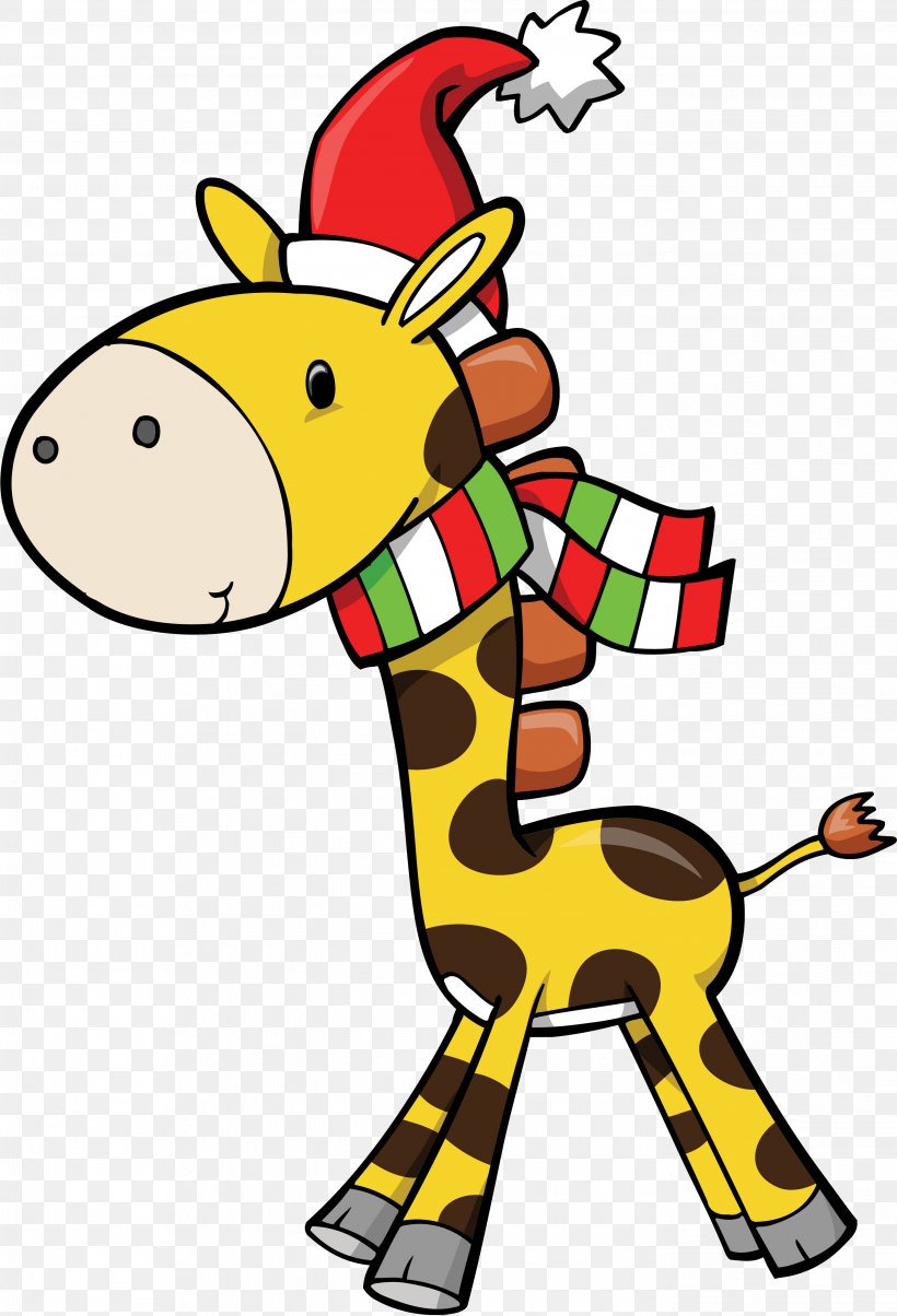 Giraffe Santa Claus Christmas Ornament Christmas Decoration, PNG, 2744x4030px, Giraffe, Animal Figure, Artwork, Child, Christmas Download Free