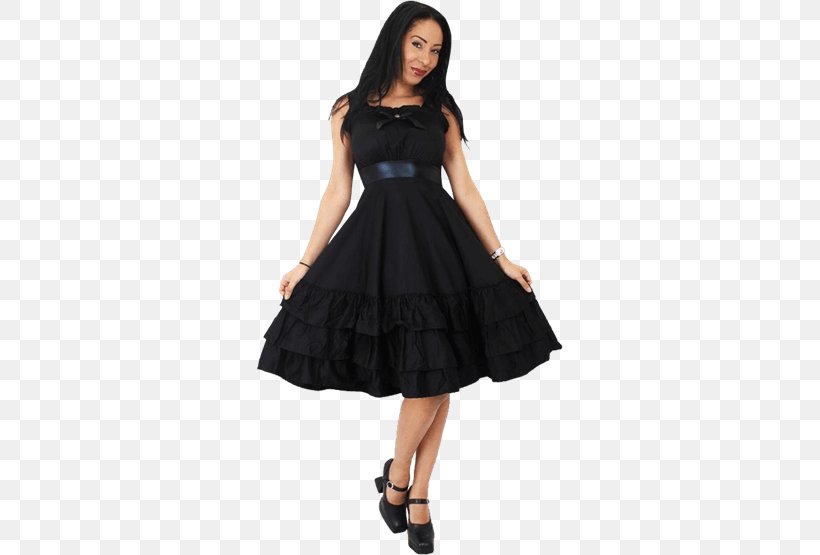 Little Black Dress Clothing Gothic Fashion Ruffle, PNG, 555x555px, Little Black Dress, Black, Blouse, Clothing, Cocktail Dress Download Free