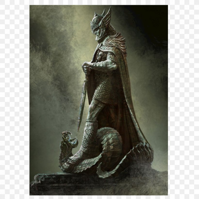 The Elder Scrolls V: Skyrim – Dragonborn Oblivion The Elder Scrolls Online Bethesda Softworks, PNG, 1000x1000px, Elder Scrolls V Skyrim Dragonborn, Artwork, Bethesda Softworks, Bronze, Bronze Sculpture Download Free
