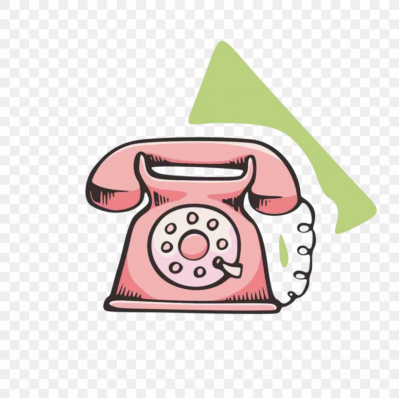 Cartoon Telephone U05d8u05d9u05e4u05ea U05d7u05dcu05d1 Illustration, PNG,  2362x2362px, Cartoon, Drawing, Material, Pink, Ringtone Download Free