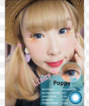 Poppy - Eyebrow Contact Lenses Iris Circle Contact Lens PNG
