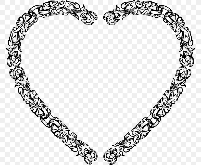 Heart Coloring Book SafeSearch Clip Art, PNG, 774x673px, Heart, Black And White, Body Jewelry, Bracelet, Chain Download Free