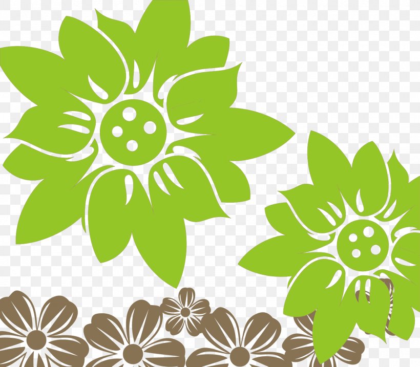 Green Euclidean Vector Flower Download Computer File, PNG, 1552x1358px, Green, Black And White, Chrysanths, Color, Dahlia Download Free